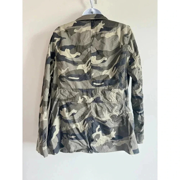 British Khaki Camo Jacket Military buttons Size L - Picture 3 of 7